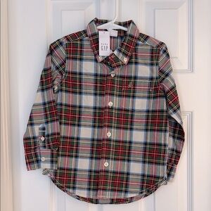 GAP Kids Plaid Shirt - Red, Green, Blue